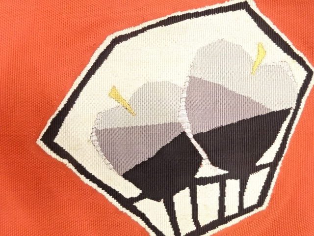 アンティーク　林檎模様織り出し名古屋帯